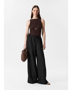 & Other Stories Relaxed Drawstring Pants - Black