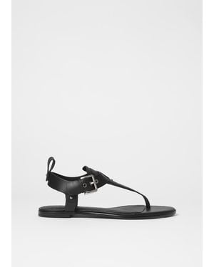& Other Stories Ankle-Strap Leather Sandals - White