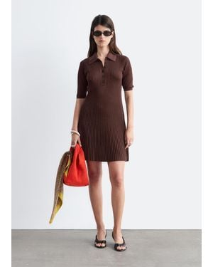 & Other Stories Knitted Mini Dress - Brown