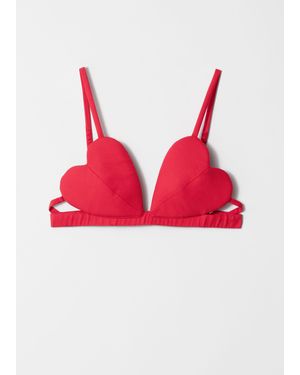 & Other Stories Heart-Shaped Bralette Top - Red