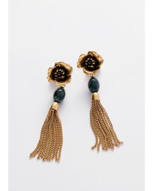 & Other Stories Wild Rose Pendant Earrings - Green