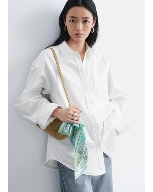 & Other Stories Printed Silk Scarf - White