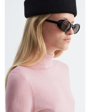 & Other Stories Oval Sunglasses - Brown