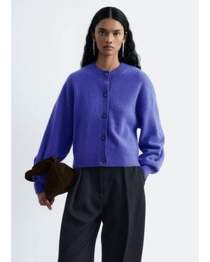 & Other Stories Boiled Merino Cardigan - Blue