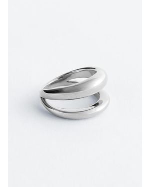 & Other Stories Double-Band Ring - White