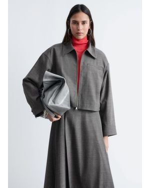 & Other Stories Short Wool Jacket - Gray