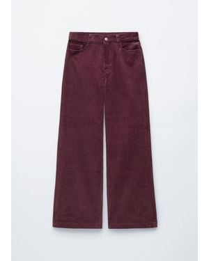 & Other Stories Wide-Leg Corduroy Trousers - Red