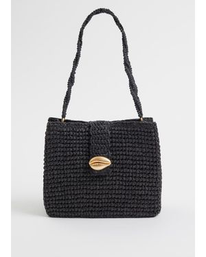 & Other Stories Seashell Embellished Handbag - Black