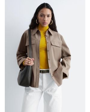 & Other Stories Structured Wool-Cotton Shirt - Natural