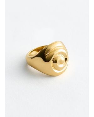 & Other Stories Shell Statement Ring - Metallic