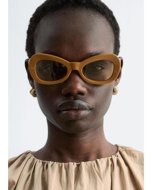 & Other Stories Oval Cat-Eye Sunglasses - Brown