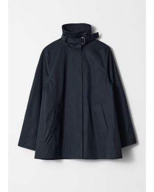 & Other Stories A-Line Funnel-Neck Jacket - Blue