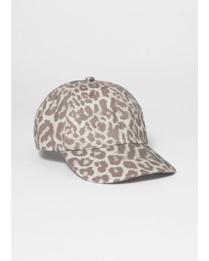 & Other Stories Leopard-Print Baseball Cap - White