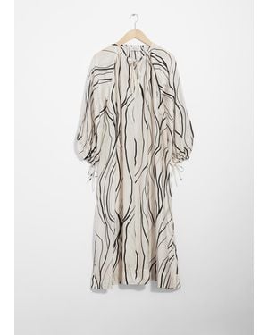 & Other Stories Floaty Oversized Midi Dress - White