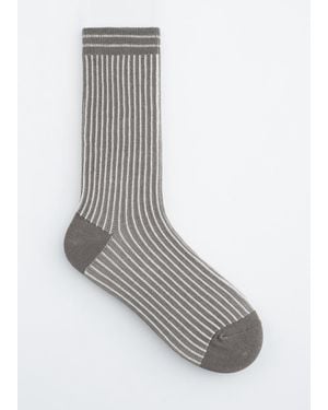 & Other Stories Striped Socks - Grey