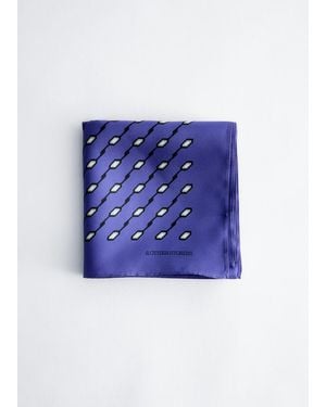 & Other Stories Bedrucktes Seidentuch - Blau