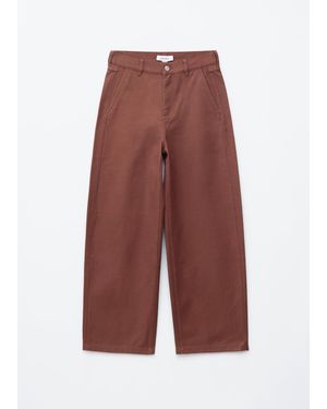 & Other Stories Relaxed Wide-Leg Cotton Pants - White