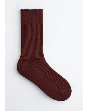 & Other Stories Chaussettes Côtelées - Rouge
