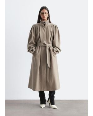 & Other Stories Belted Wool-Lyocell Coat - White