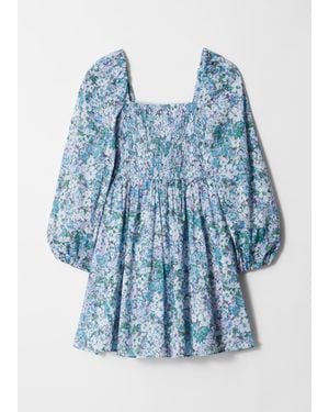 & Other Stories Babydoll Mini Dress - Blue