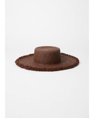 & Other Stories Frayed Raffia Straw Hat - Brown