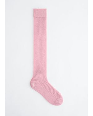 & Other Stories Lustrous Ribbed Socks - Pink