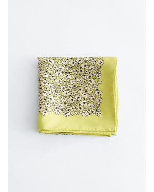 & Other Stories Floral Print Silk Scarf - Yellow