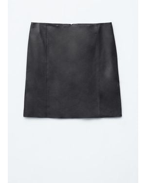 & Other Stories Knee-Length Leather Skirt - White