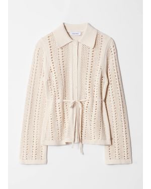 & Other Stories Pointelle-Knit Cardigan - Natural