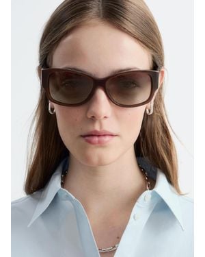 & Other Stories Oval-Frame Sunglasses - Brown