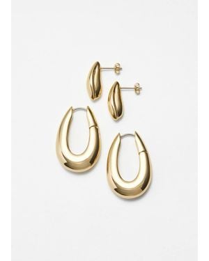 & Other Stories Drop Stud Earrings - White