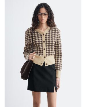 & Other Stories Mohair-Blend Jacquard Cardigan - White