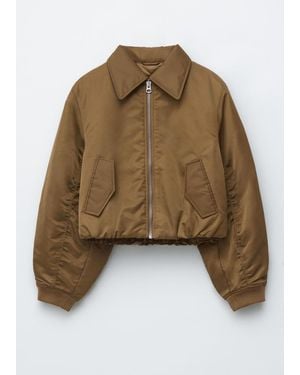 & Other Stories Cropped Bomber Jacket - Brown