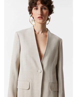 & Other Stories Blazer Sans Col - Neutre