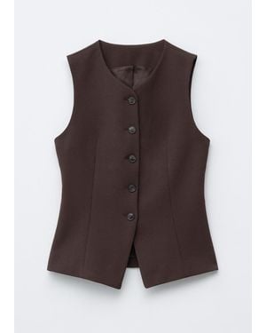 & Other Stories Tailored Vest - White