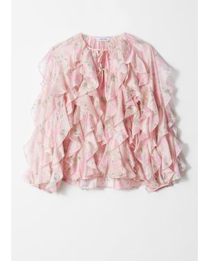 & Other Stories Ruffle Blouse - Pink