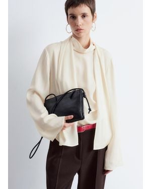 & Other Stories Small Leather Crossbody Bag - Black