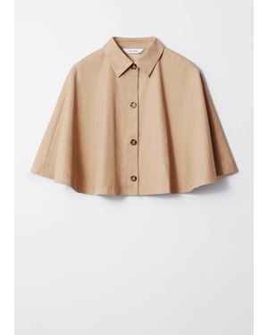 & Other Stories Cropped Trench Cape - Natural