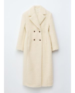 & Other Stories Wool Shearling Maxi Coat - Natural