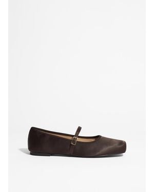& Other Stories Square-Toe Ballet Flats - Brown