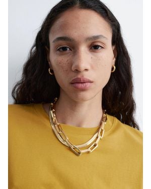 & Other Stories Chunky Chain Link Necklace - Metallic