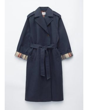 & Other Stories Belted Trench Coat - Blue