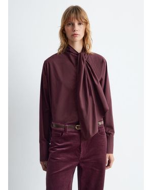 & Other Stories Scarf-Detail Shirt - Purple