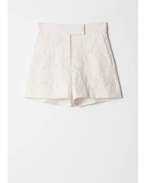 & Other Stories Jacquard Shorts - White