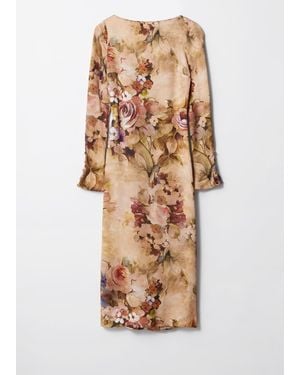 & Other Stories Midikleid Mit Blumenprint - Natur