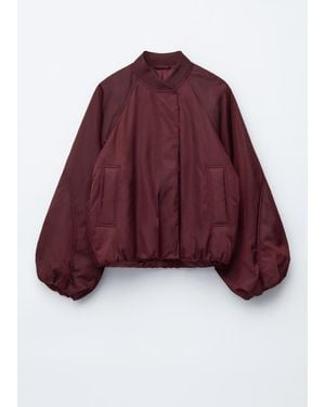 & Other Stories Voluminous-Sleeve Bomber Jacket - Red