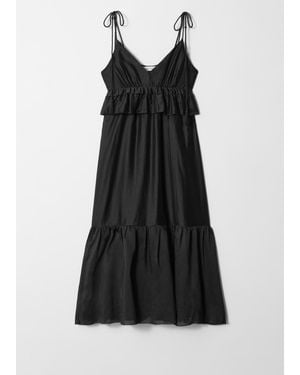 & Other Stories Strappy Midi Dress - Black