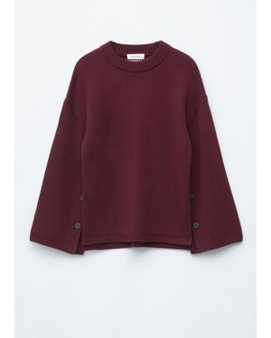 & Other Stories Button-Detailed Wool Jumper - Red