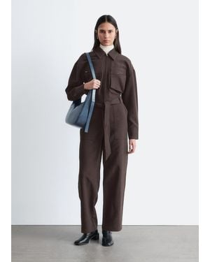 & Other Stories Belted Utility Jumpsuit - Brown