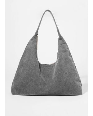 & Other Stories Washed Denim Tote Bag - Grey